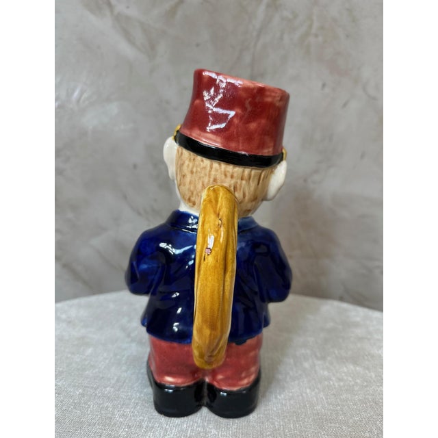 Earthenware Postman Pitcher, 1890s For Sale - Image 3 of 11
