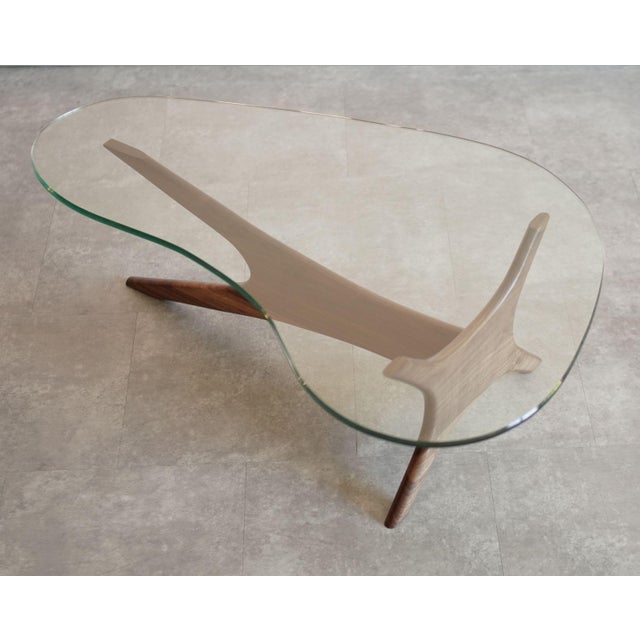 Asymmetrical Adrian Pearsall for Craft Associates Walnut Coffee Table, C. 1950s For Sale - Image 4 of 8