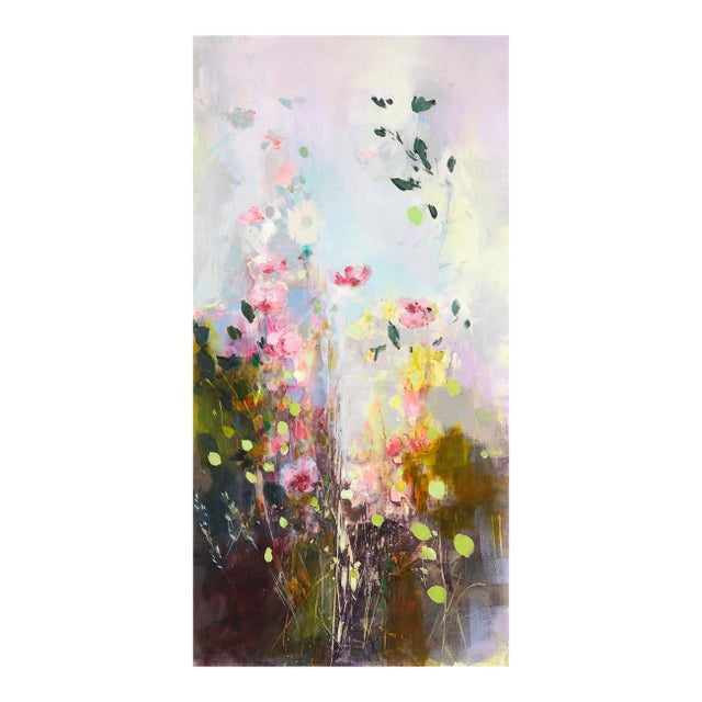 A Passing Glimpse - Original Contemporary Abstract Oil Painting on Wood Panel by Denna Erickson For Sale