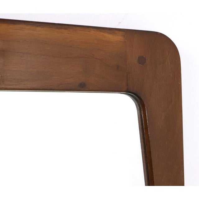 Vintage Wooden Mirror by Aksel Kjersgaard for Illums Bolighus, 1960s For Sale - Image 6 of 10