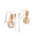 2.50 Carat Old European Cut Lab Diamond & 10k Yellow Gold Vintage Stud Earrings, Pair For Sale - Image 4 of 11