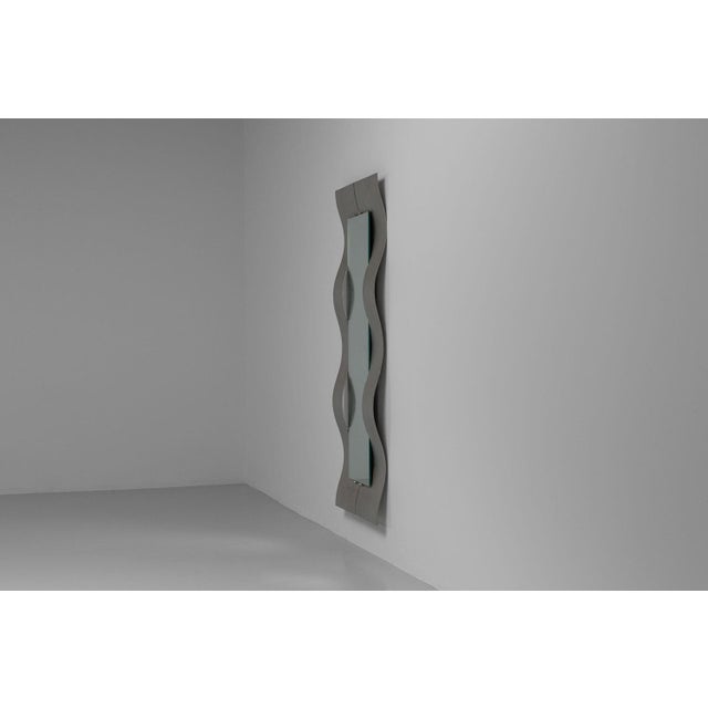 Waved Wall Mirror from Lorenzo Burchiellaro, Italy, 1975 For Sale - Image 4 of 14