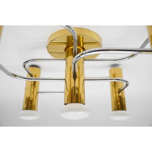 Sculptural Brass Wall Lights Flush Mounts by Leola, 1970s For Sale - Image 6 of 9