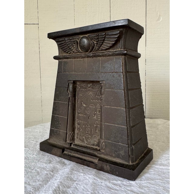 This listing if for a single bookend. It was produced in the 1920s by Bradley & Hubbard during the Egyptian Revival...