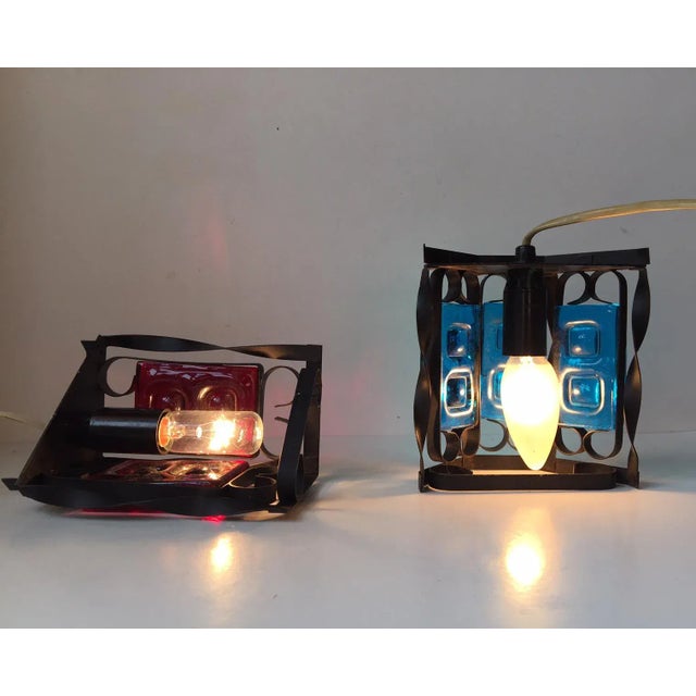 Black Danish Wall Lights from Holmegaard & Dantofte, 1970s, Set of 2 For Sale - Image 8 of 9