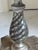 Vintage Palm Beach Regency Style Silver Crackle Finish Pineapple Pedestal Side Table For Sale - Image 9 of 18