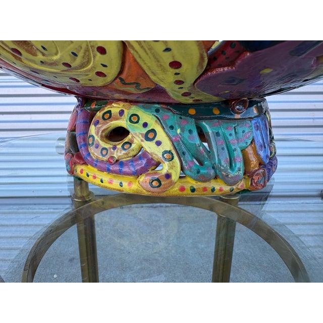 Post Modern Glazed Ceramic Bowl For Sale - Image 12 of 18