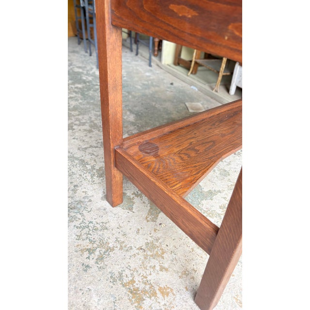 Early 20th Century Stickley Brothers Style Mission Oak Postcard Desk For Sale - Image 11 of 12