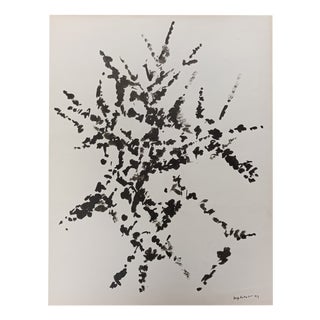 Marie-Paule Du Ault, Composition, 1959, Large Ink Drawing For Sale