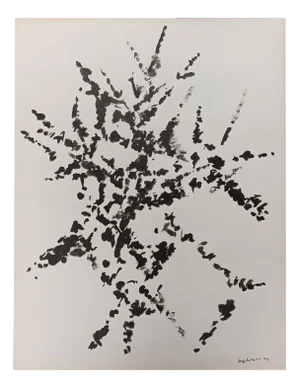 Marie-Paule Du Ault, Composition, 1959, Large Ink Drawing
