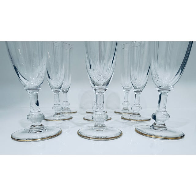 Minimalism Saint-Louis Crystal Champagne Glasses For Sale - Image 3 of 12