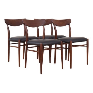 Mid-Century Modern Teak Dining Chairs by Gustav Herkströter for Lübke, 1960s, Set of 4 For Sale