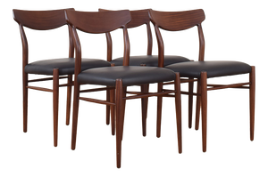 Mid-Century Modern Teak Dining Chairs by Gustav Herkströter for Lübke, 1960s, Set of 4