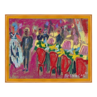 Cabaret IV by Happy Menocal in Gold Frame, Medium Art Print For Sale
