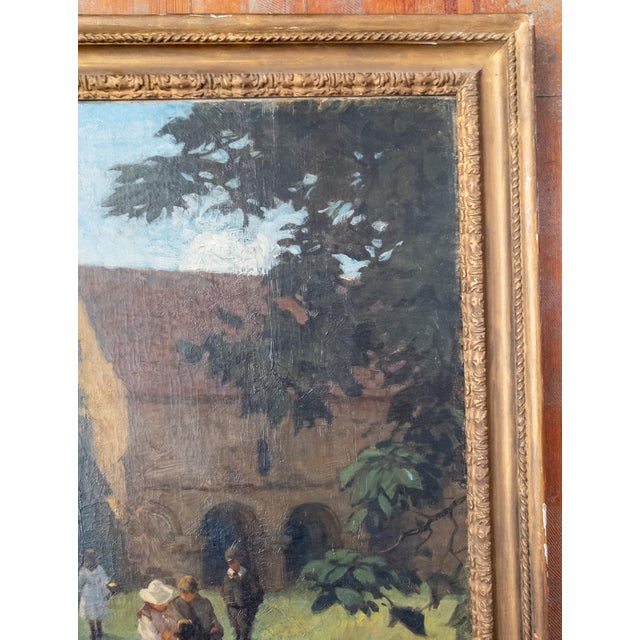 Early 20th Century English Courtyard Landscape by Lewis George Fry For Sale - Image 4 of 12