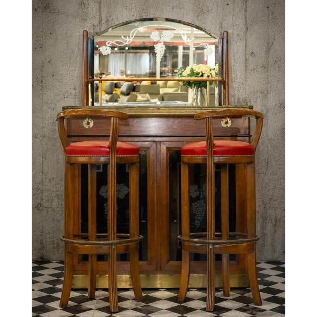 Mid-Century Modern Bar Set from Roche Bobois, 1980s, Set of 4 For Sale - Image 3 of 11