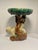 Mid-Century Modern Italian Chinoiserie Majolica Monkey & Bok Choy Sculpture Compote Centerpiece For Sale - Image 4 of 10