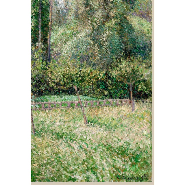 Paper Vintage French Impressionist Art Print – Green Tree Landscape by Camille Pissarro, 24" X 32" For Sale - Image 7 of 8