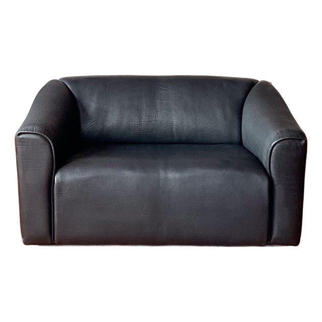 Attributed De Sede Ds47 Leather Love Seat 1970s Buffalo Leather, Ueli Berger For Sale