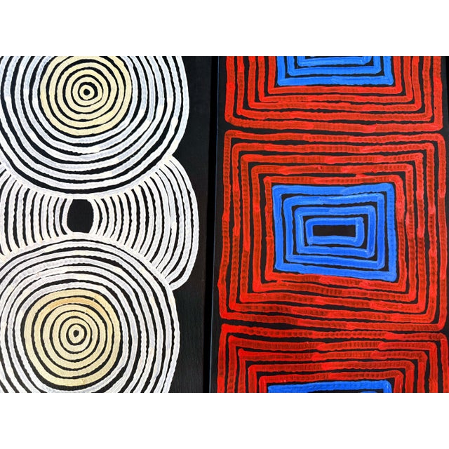 Triptych Australian Aboriginal Paintings Tingari Ronnie Tjampitjinpa For Sale - Image 17 of 18