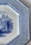 Antique Blue and White Transferware Ceramic Platter For Sale - Image 4 of 8