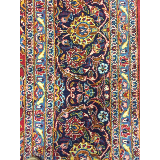 Vintage Red Kashan Hand Woven Rug 10'4 X 14'5 For Sale In New York - Image 6 of 12