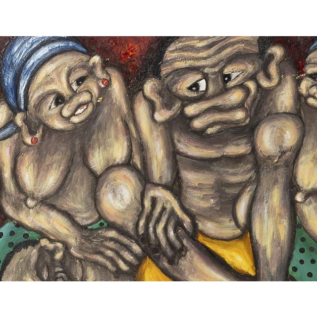 Painting - Samson Cossa. Oil on platex. Signed and dated 1975. Dimensions: 73 x 100 cm