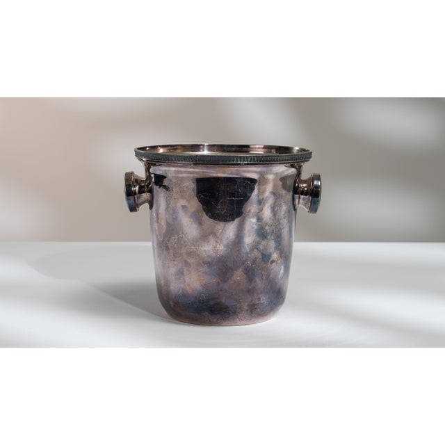 Mid 20th Century Mid 20th Century France Eggplant Silver Ice Bucket For Sale - Image 5 of 15