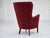 Vintage Danish Chair in Cherry-Red Furniture Velour, 1960s For Sale - Image 10 of 18
