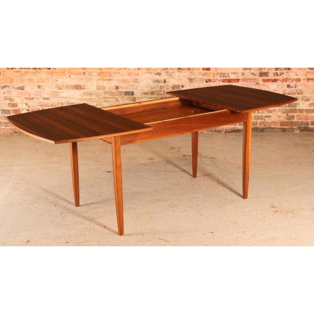 Wood Mid-Century Extendable Walnut Dining Table and Chairs from Vanson, 1950s, Set of 5 For Sale - Image 7 of 18