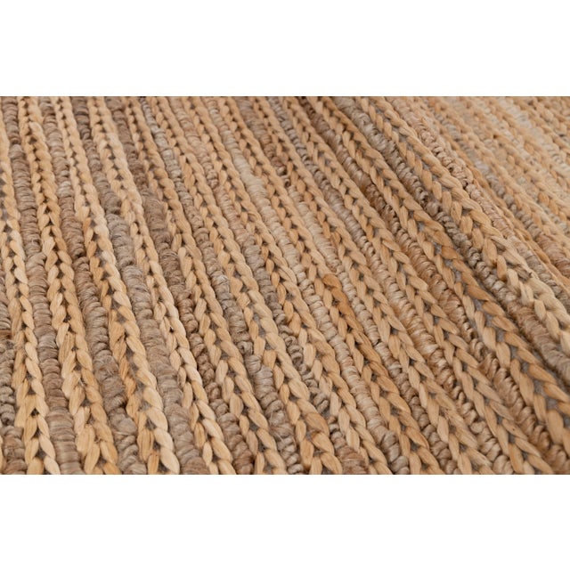 Premium Braided Hand Woven Jute Wool Rug 3x5 Ft. For Sale - Image 11 of 13