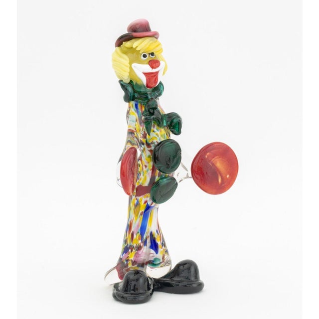 Murano Art Glass Clown Sculptures, 2 For Sale - Image 12 of 17