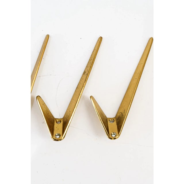 Asymmetric Wall Hooks from Hertha Baller, Austria, 1950s, Set of 5 For Sale - Image 4 of 6