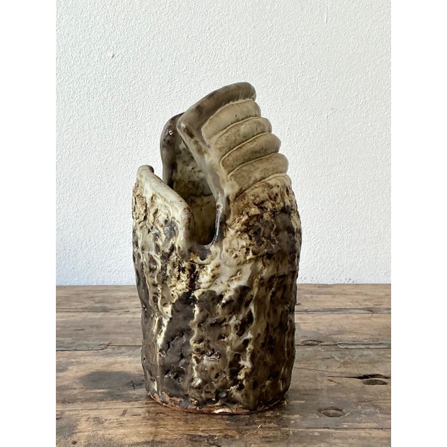 Late 20th Century Vintage Original Studio Pottery Coil Vase For Sale - Image 5 of 12