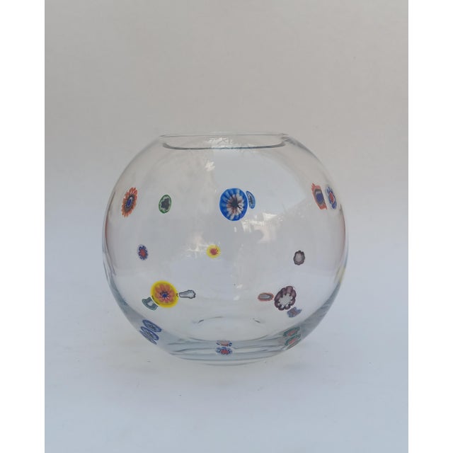 Italian Millefiori Murano Glass Vase from Leonardo, 1970s For Sale - Image 6 of 6