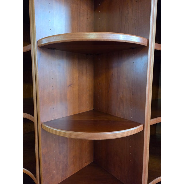 Wood 1980s Danish Modern Modular 4 Pc Corner Shelving Unit For Sale - Image 7 of 13