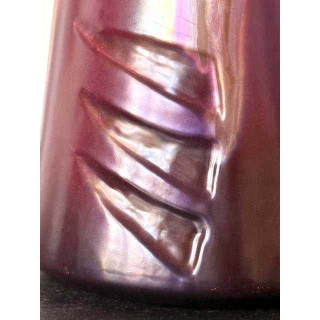 Large French Ceramic Vase with Iridescent Glaze by Clement Massier For Sale - Image 16 of 18