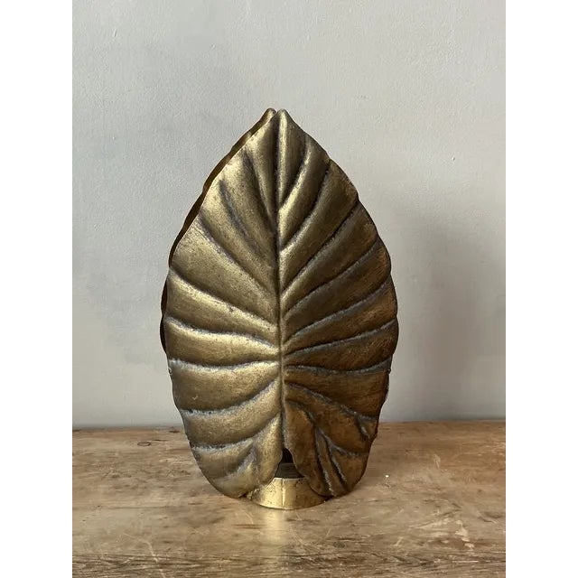 Vintage Boho Gilt Leaf Lantern For Sale - Image 4 of 6