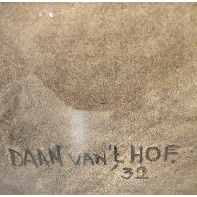 Large charcoal drawing / 1932 / signed / height 140 cm Daan van 't Hof / Jolie Laide .