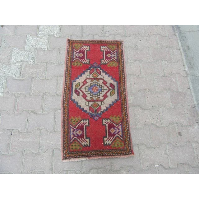 Handknotted Vintage rug from Konya region of Turkey. Approximately 45-55 years old.In very good condition.
