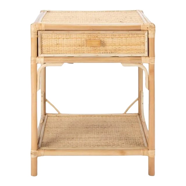 Safavieh Roya 1 Drawer 1 Shelf Nightstand - Natural For Sale