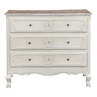 Antique Country French Painted Three-Drawer Commode ~ Chest of Drawers For Sale