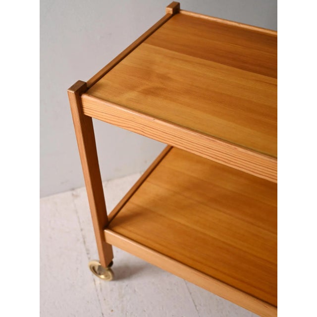 Scandinavian Pine Trolley, 1960s For Sale - Image 6 of 10