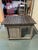 Antique Primitive Painted Pine Side Table With Drawer and Cabinet Storage For Sale - Image 4 of 10