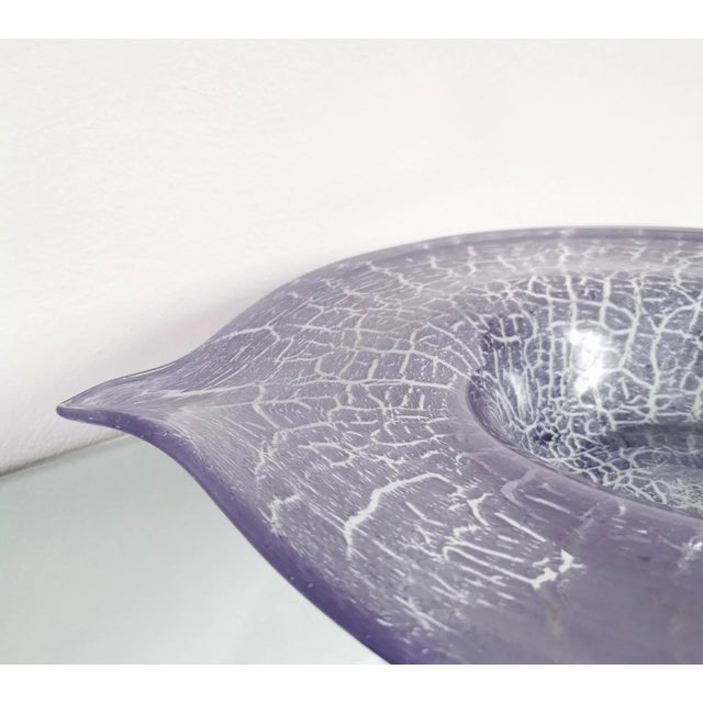 Italian Transparent Murano Glass Centerpieces, 1970s, Set of 2 For Sale - Image 7 of 12