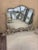 Large 19th Century Antique Italian Painted Shaped Top Overmantle Mirror For Sale - Image 6 of 7