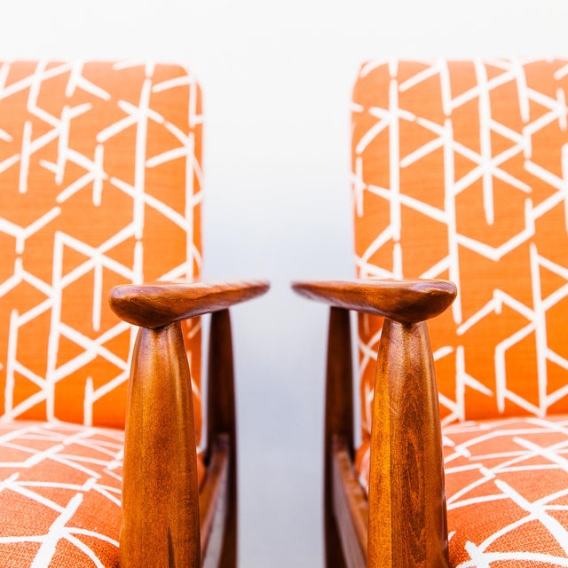 Restored 1960s Mid Century Modern Studio Crafted Oak Lounge Chairs For Sale - Image 10 of 18