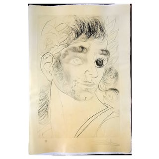 Salvador Dali, The Flagrant City, Original Color Drypoint Etching, 1973 For Sale
