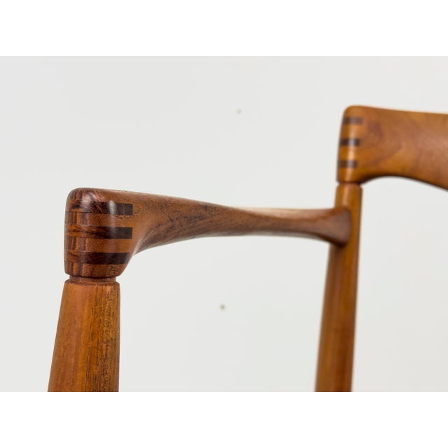 Wood Teak and Leather Armchair by H. W. Klein for Bramin, 1960s For Sale - Image 7 of 18