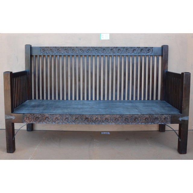 Spanish Colonial/Mission Style Wooden Bench Chairish